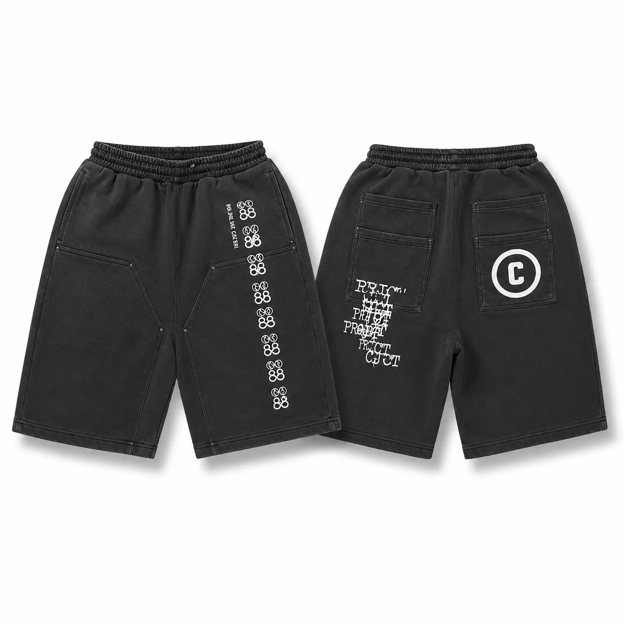 Project Capri Black Fleece Jorts.webp Project Capri Black Fleece Jorts