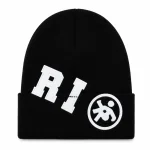 Project Capri Black Logo Beanie Back Side