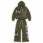 Project Capri Olive Graphic Hoodie Tracksuit