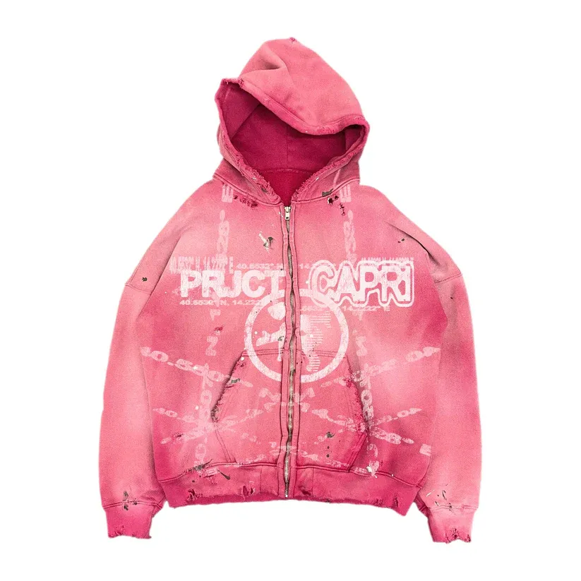 Project Capri Pink Zip Hoodie Project Capri Pink Zip Hoodie