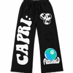 Project Capri Black Graphic Fleece Sweatpants