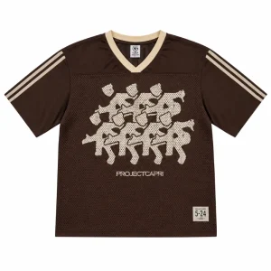 Project Capri Brown Mesh Football Jersey