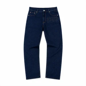 Project Capri Dark Blue Embroidered Jeans