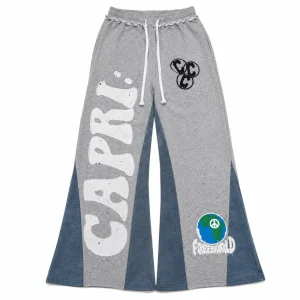 Project Capri Grey Flared Graphic Sweatpants