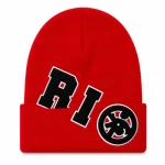 Project Capri Red Logo Beanie Back Side