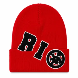 Project Capri Red Logo Beanie Back Side
