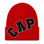 Project Capri Red Logo Beanie Front Side