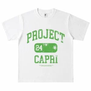Project Capri White Green Graphic T-Shirt