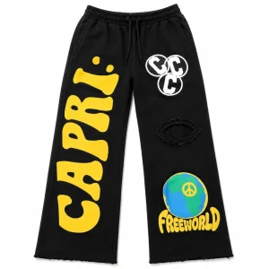 Project Capri Yellow Graphic Fleece Sweatpants